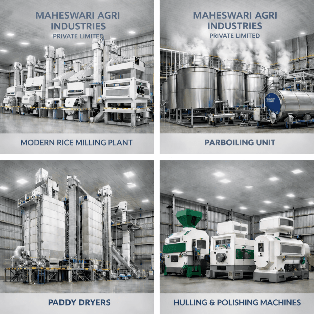 Rice processing machinery at MAHESWARI AGRI INDUSTRIES