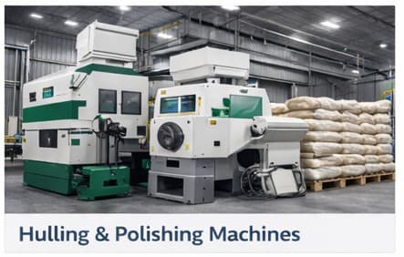 Rice hulling and polishing machine