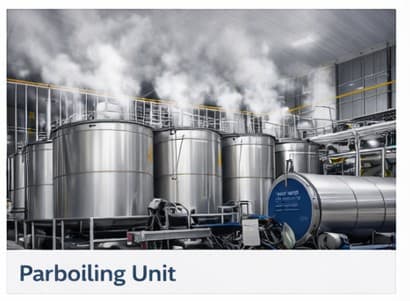 Parboiling unit in rice mill